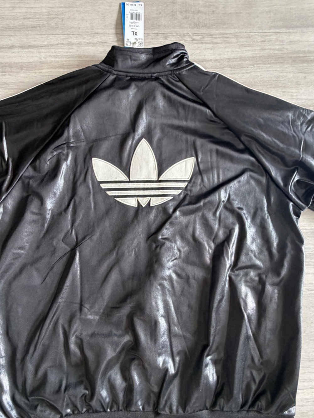 Adidas Black Trefoil Track Jacket (XL) - Picture 6 of 6